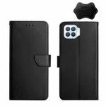 For OPPO Reno4 F Genuine Leather Fingerprint-proof Horizontal Flip Phone Case(Black)