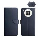 For Huawei Nova 8i/Honor 50 Lite Global Genuine Leather Fingerprint-proof Horizontal Flip Phone Case(Blue)