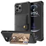 For iPhone 12 / 12 Pro Magnetic Wallet Card Bag Leather Case(Black)