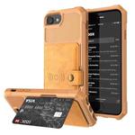 For iPhone SE 2022 / SE 2020 / 8 / 7 Magnetic Wallet Card Bag Leather Case(Brown)