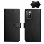 For Xiaomi Redmi 10 5G/Redmi Note 11E Genuine Leather Fingerprint-proof Horizontal Flip Phone Case(Black)