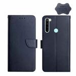 For Xiaomi Redmi Note 8 Genuine Leather Fingerprint-proof Horizontal Flip Phone Case(Blue)