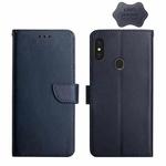 For Gigaset GS3 Genuine Leather Fingerprint-proof Horizontal Flip Phone Case(Blue)