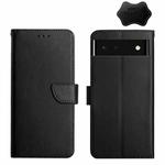 For Google Xperia 6 Genuine Leather Fingerprint-proof Horizontal Flip Phone Case(Black)