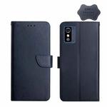 For ZTE Blade L9 Genuine Leather Fingerprint-proof Horizontal Flip Phone Case(Blue)
