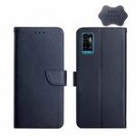 For ZTE Blade A51 Genuine Leather Fingerprint-proof Horizontal Flip Phone Case(Blue)