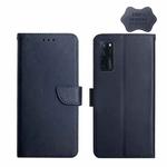 For ZTE Axon 20 Genuine Leather Fingerprint-proof Horizontal Flip Phone Case(Blue)
