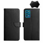 For ZTE Blade V30 Vita Genuine Leather Fingerprint-proof Horizontal Flip Phone Case(Black)