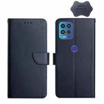 For Motorola Moto G100 Genuine Leather Fingerprint-proof Horizontal Flip Phone Case(Blue)