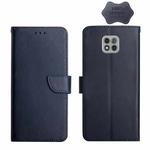 For Motorola Moto G Power 2021 Genuine Leather Fingerprint-proof Horizontal Flip Phone Case(Blue)