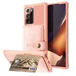 For Samsung Galaxy Note20 Ultra Magnetic Wallet Card Bag Leather Phone Case(Rose Gold)