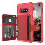 For Samsung Galaxy S10e Magnetic Wallet Card Bag Leather Phone Case(Red)