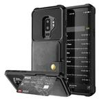 For Samsung Galaxy S9+ Magnetic Wallet Card Bag Leather Phone Case(Black)