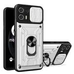 For Motorola Edge 20 Lite Sliding Camshield Card Phone Case(White)