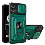 For Motorola Edge 20 Lite Sliding Camshield Card Phone Case(Dark Green)