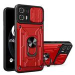 For Motorola Edge 20 Lite Sliding Camshield Card Phone Case(Red)