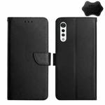 For LG Velvet 2 Pro Genuine Leather Fingerprint-proof Flip Phone Case(Black)