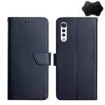 For LG Velvet 2 Pro Genuine Leather Fingerprint-proof Flip Phone Case(Blue)