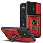 For Nokia C10 Sliding Camera Cover Design TPU+PC Phone Case(Red)