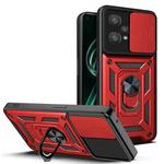 For OPPO Realme 9 Pro+ Sliding Camera Cover Design TPU+PC Phone Case(Red)