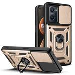 For OPPO Realme 9i/A36 Sliding Camera Cover Design TPU+PC Phone Case(Gold)