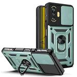 For  Xiaomi Poco F3 GT/Redmi K40 Sliding Camera Cover Design TPU+PC Phone Case(Green)