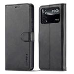For Xiaomi Poco X4 Pro 5G LC.IMEEKE Calf Texture Leather Phone Case(Black)
