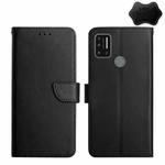 For UMIDIGI A7 Pro Genuine Leather Fingerprint-proof Flip Phone Case(Black)