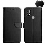 For UMIDIGI A9 Genuine Leather Fingerprint-proof Flip Phone Case(Black)