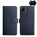 For Wiko T3 Genuine Leather Fingerprint-proof Flip Phone Case(Blue)
