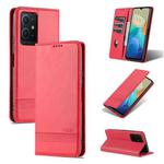 For vivo Y33s 5G / Y75 5G AZNS Magnetic Calf Texture Flip Leather Phone Case(Red)