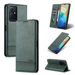 For vivo Y33s 5G / Y75 5G AZNS Magnetic Calf Texture Flip Leather Phone Case(Dark Green)