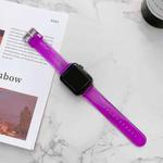 Jelly Transparent Watch Band For Apple Watch Series 8&7 41mm / SE 2&6&SE&5&4 40mm / 3&2&1 38mm(Purple)