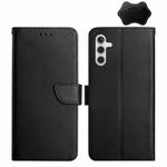 For Samsung Galaxy A13 5G Genuine Leather Fingerprint-proof Horizontal Flip Phone Case(Black)