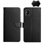 For Samsung Galaxy M31 Genuine Leather Fingerprint-proof Horizontal Flip Phone Case(Black)