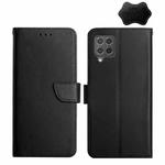 For Samsung Galaxy M62 Genuine Leather Fingerprint-proof Horizontal Flip Phone Case(Black)