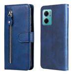 For Xiaomi Redmi Note 11E Fashion Calf Texture Zipper Horizontal Flip Leather Case(Blue)