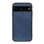 For Google Pixel 7 Pro Accurate Hole Two-color Calf Texture PU Phone Case(Blue)