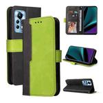 For Infinix Note 11 Pro Stitching-Color Horizontal Flip Leather Case(Green)