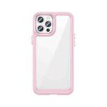 Colorful Series Acrylic + TPU Phone Case For iPhone 12 Pro Max(Pink)