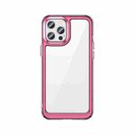 Colorful Series Acrylic + TPU Phone Case For iPhone 12 Pro Max(Transparent Pink)