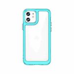 For iPhone 12 Colorful Series Acrylic + TPU Phone Case(Transparent Blue)