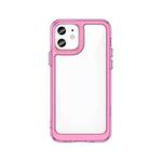 Colorful Series Acrylic + TPU Phone Case For iPhone 11(Transparent Pink)