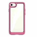 Colorful Series Acrylic + TPU Phone Case For iPhone SE 2022 / SE 2020 / 8 / 7(Transparent Pink)