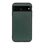 For Google Pixel 7 Pro Accurate Hole Litchi Texture Genuine Leather Phone Case(Green)