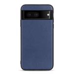 For Google Pixel 7 Accurate Hole Lambskin Texture Genuine Leather Phone Case(Blue)