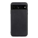 For Google Pixel 7 Pro Accurate Hole Lambskin Texture Genuine Leather Phone Case(Black)