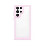 For Samsung Galaxy S22 Ultra 5G Colorful Series Acrylic + TPU Phone Case(Pink)