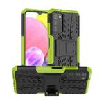 For Samsung Galaxy A03S 2022 165.8mm US Tire Texture TPU + PC Phone Case with Holder(Green)