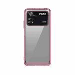 For Xiaomi Poco M4 Pro 4G Colorful Series Acrylic + TPU Phone Case(Transparent Pink)